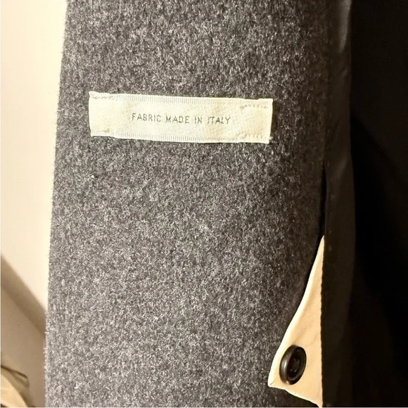 Wilfred Charcoal Wool Blend Coat - Picture 6 of 6